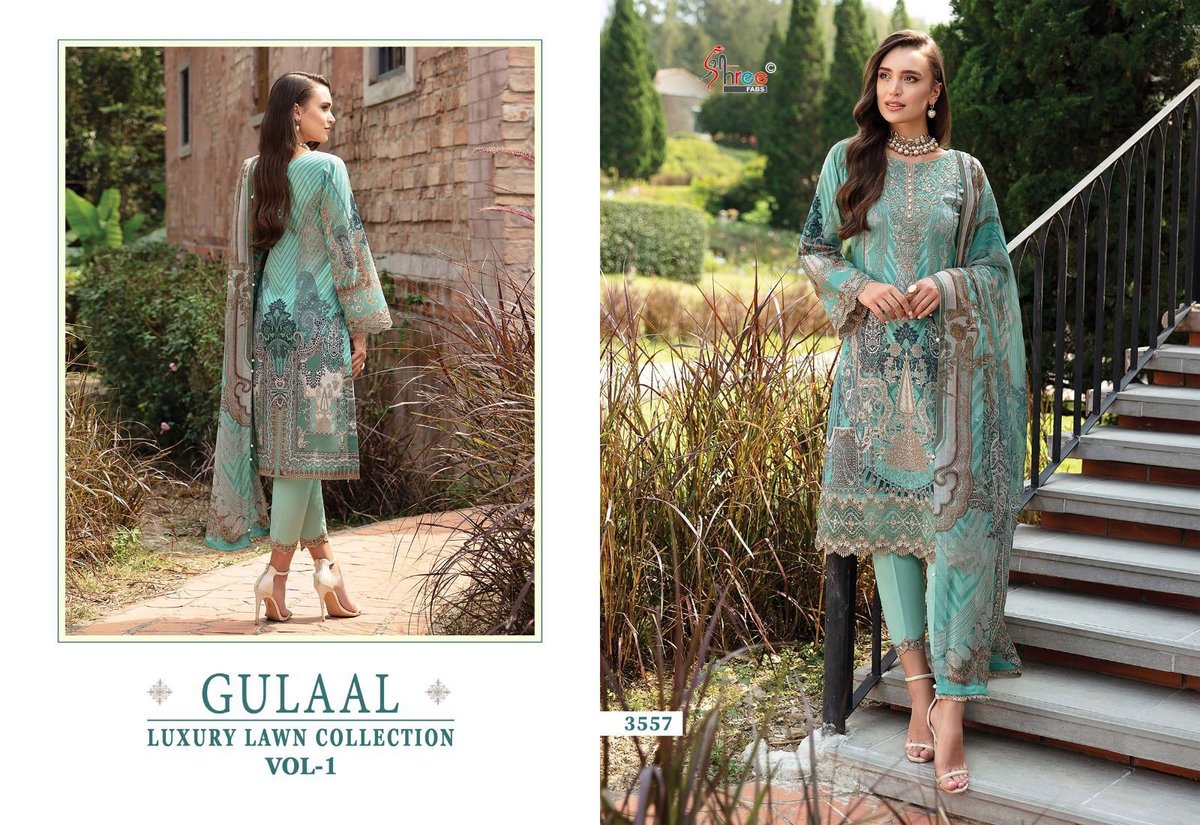 SHREE FABS GULAAL LUXURY LAWN COLLECTION VOL-01 3557 TO 3563 1
