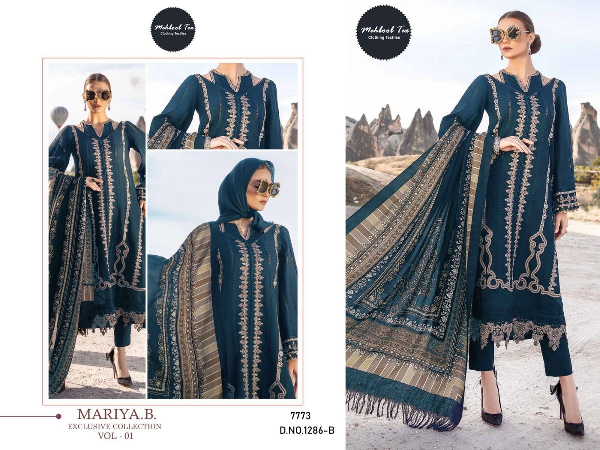 MEHBOOB TEX MARIA B EXCLUSIVE COLLECTION VOL-01 1286-A TO 1286-B 2