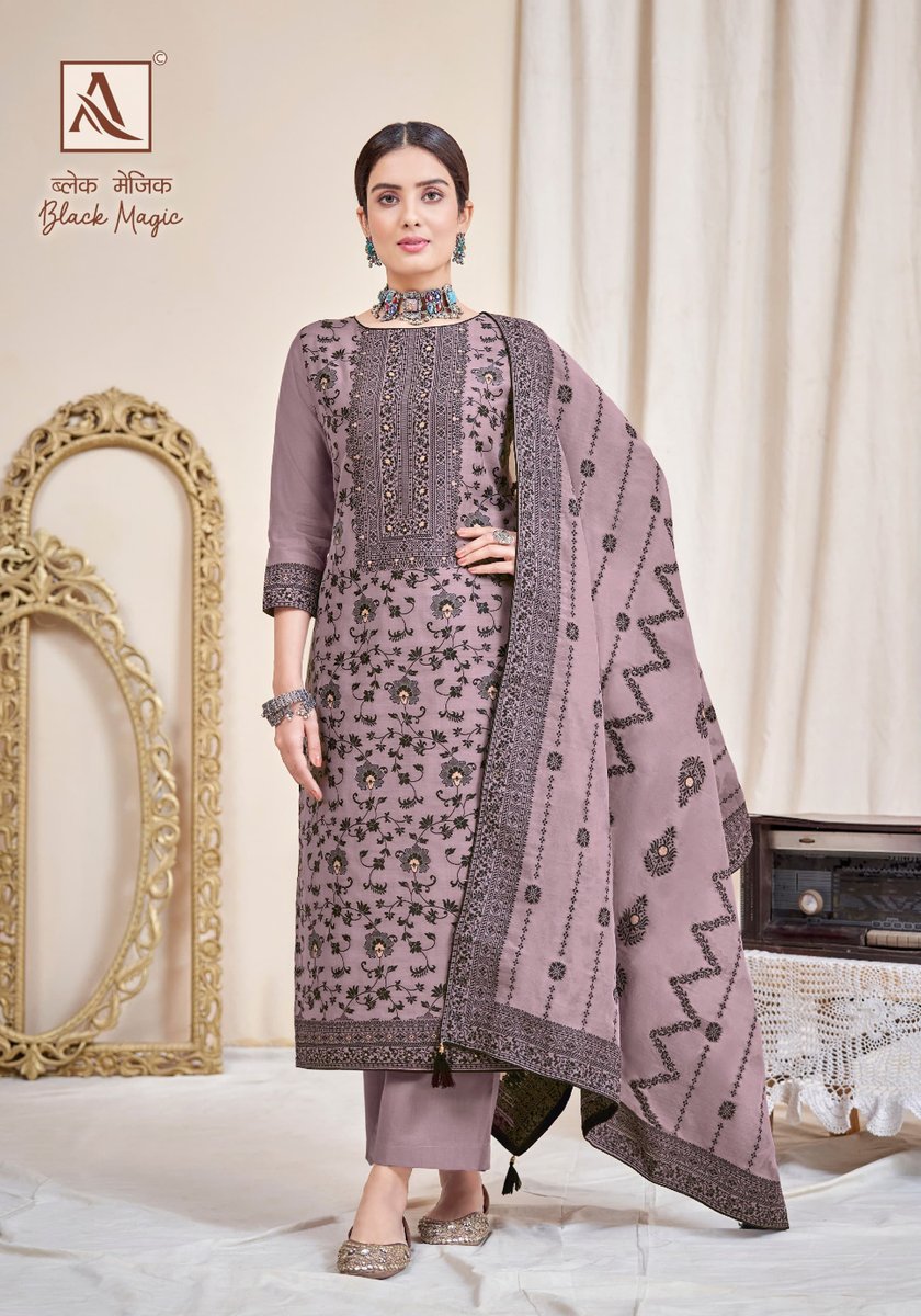 ALOK SUIT BLACK MAGIC H-1446-001 TO H-1446-006 5