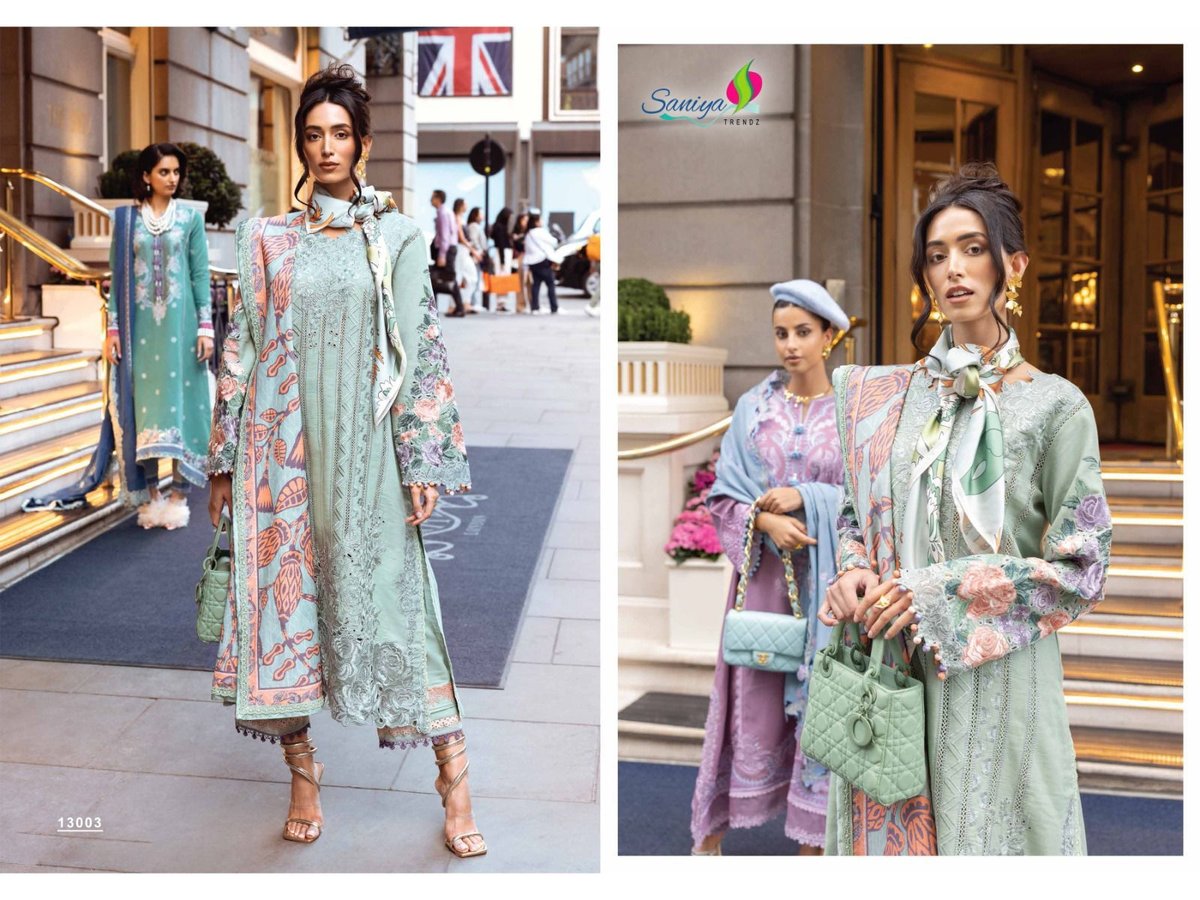 SANIYA TRENDZ NOOR CHIKANKARI VOL-13 13001 TO 13004 2