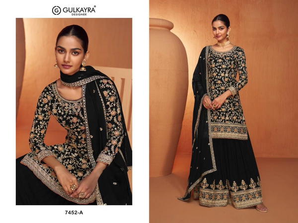 GULKAYRA DESIGNER JHANVI 7452-A TO 7452-D
