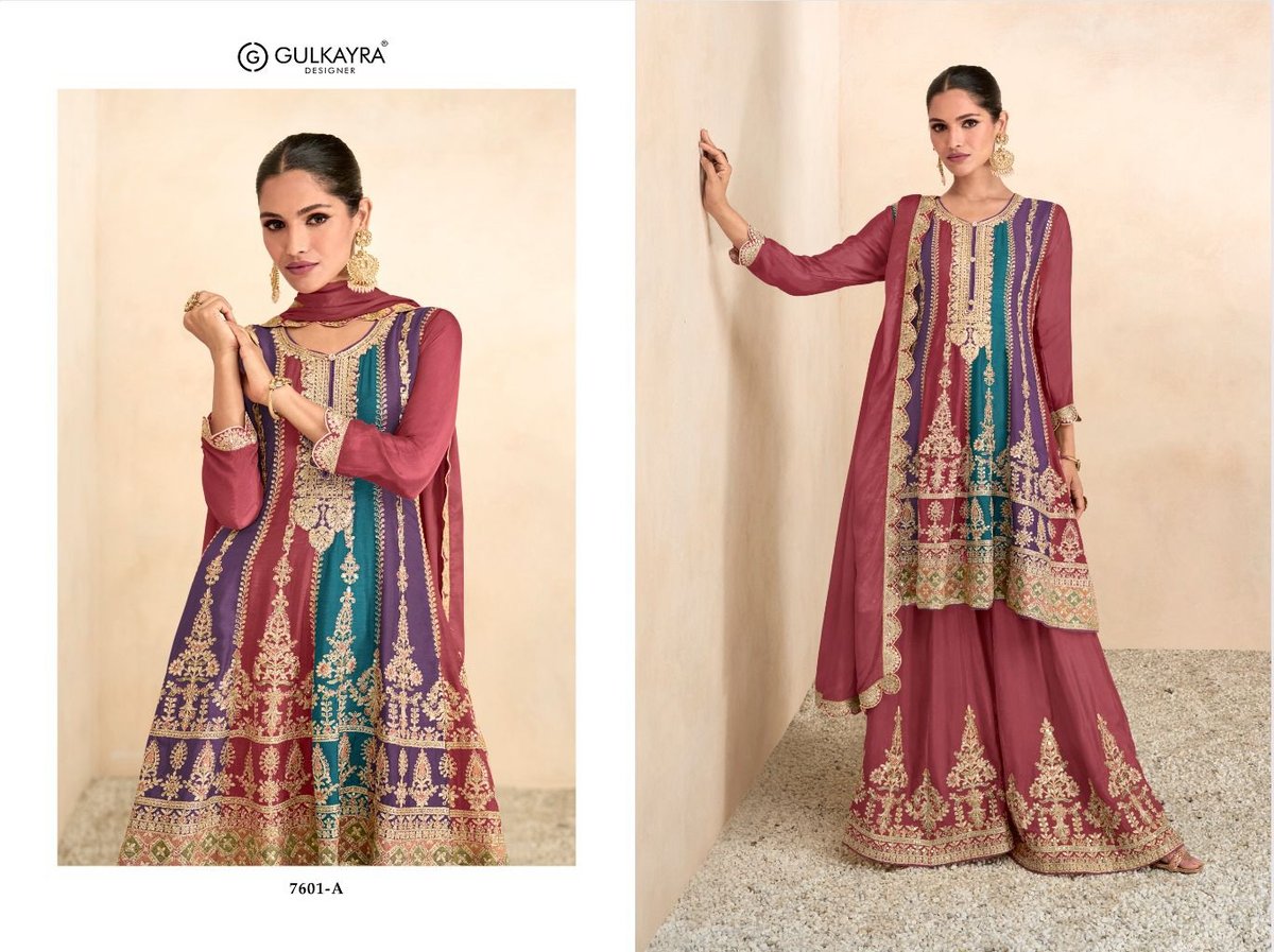 GULKAYRA DESIGNER PREET PLATINUM 7601-A TO 7606-C 1