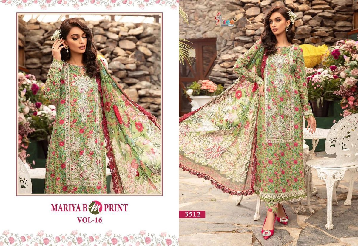 SHREE FAB MARIA B M PRINTS VOL-16 3512 TO 3519 1