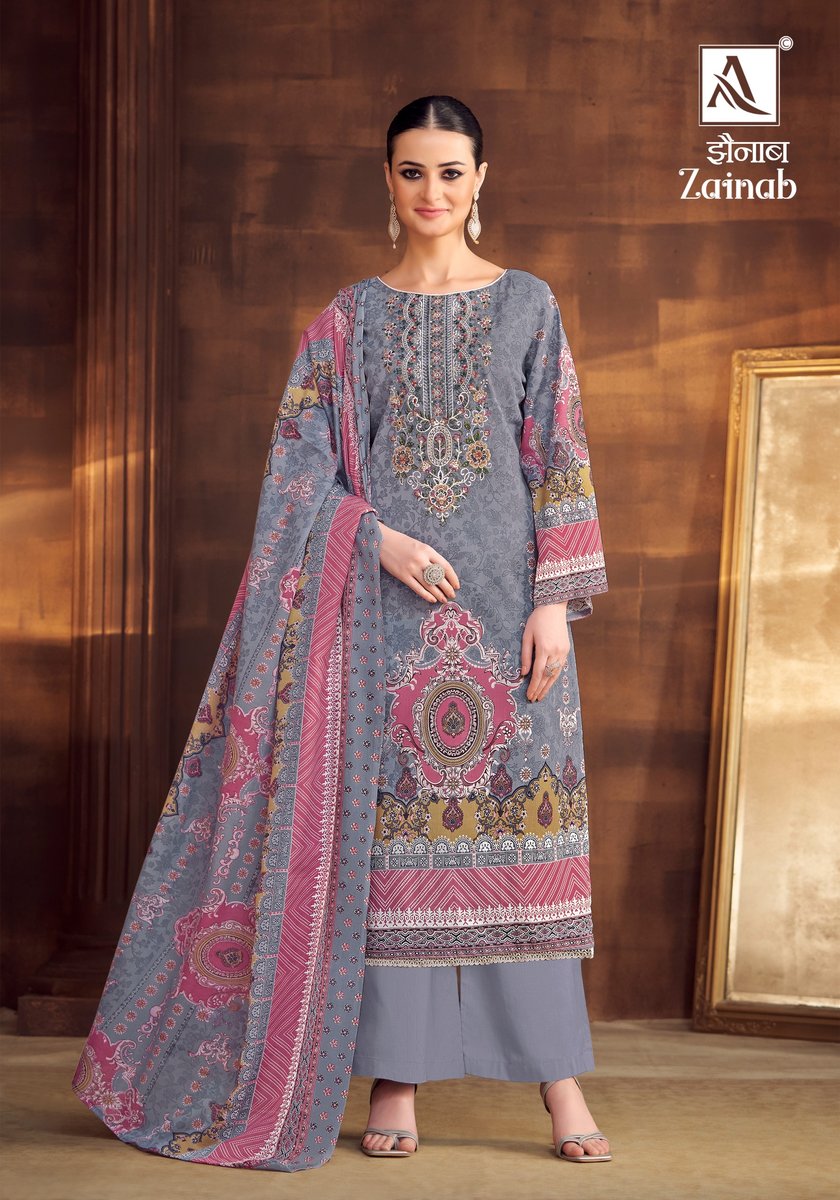 ALOK SUIT ZAINAB H-1495-001 TO H-1495-008 7
