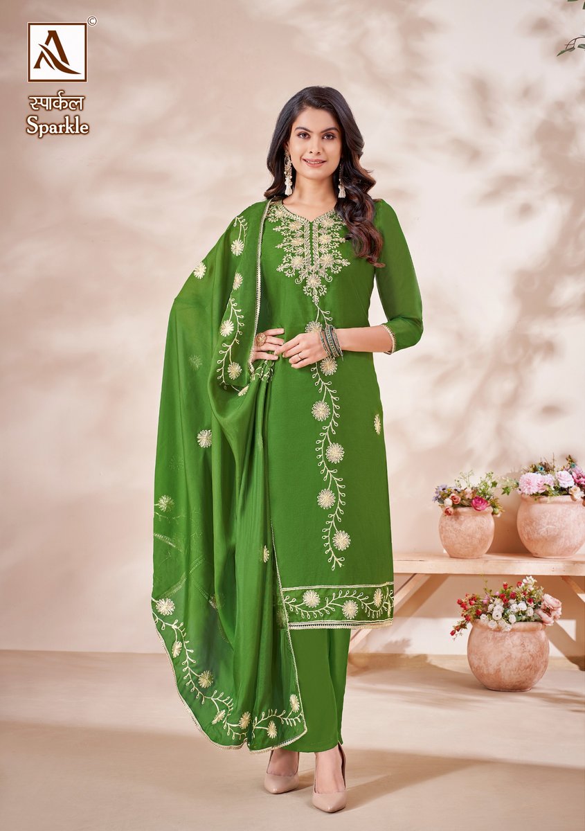 ALOK SUIT SPARKLE H-1433-001 TO H-1433-006 2