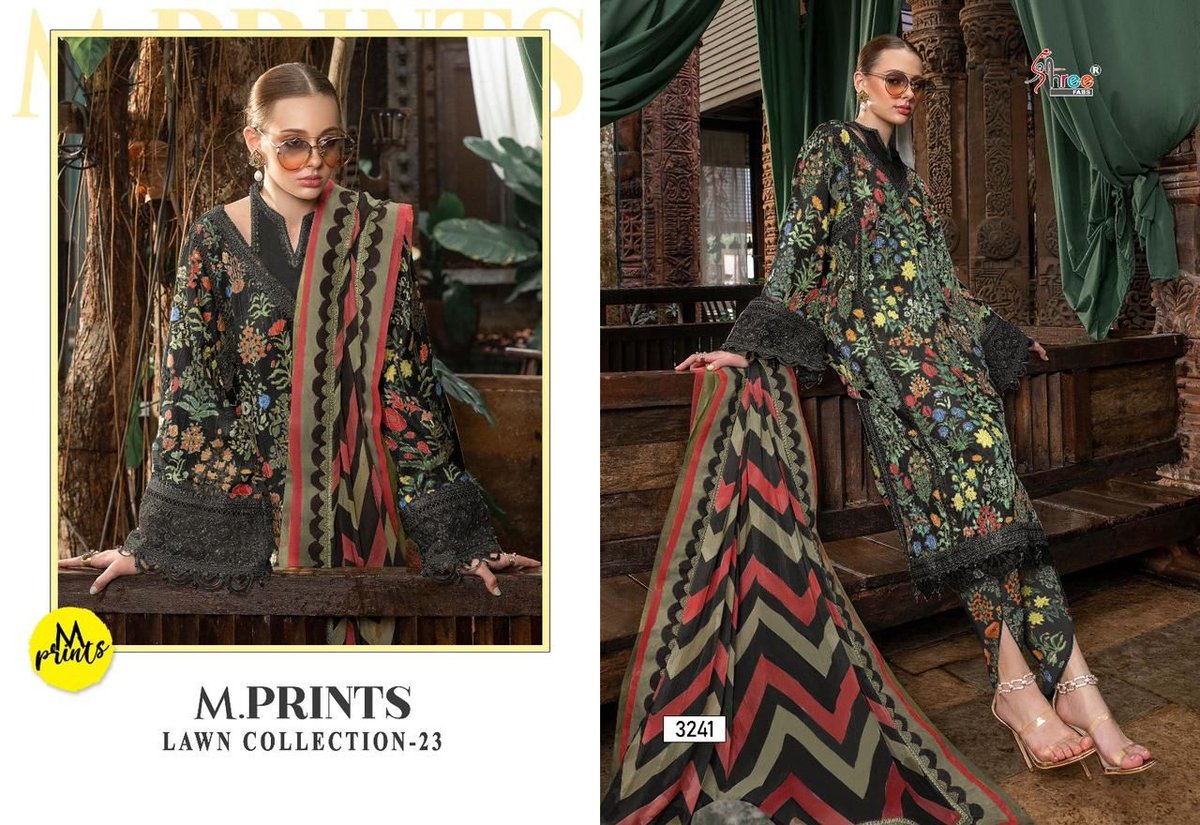 Shree Fab M Prints Lawn Collection 2023 3239-3242 Series 3