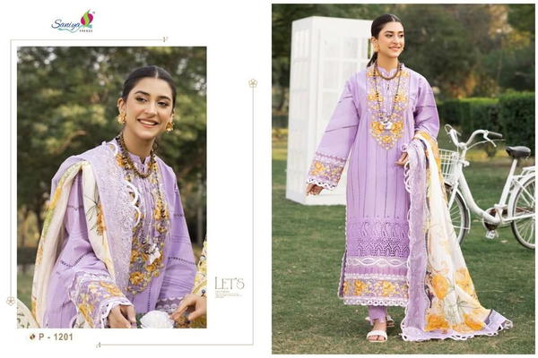 Saniya Trendz Adan Libaas Chikankari Vol-12 1201-1205 Series