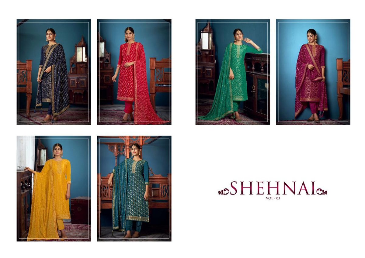 Sargam Prints Shehnai Vol-3 342-001 to 342-006 Series 7