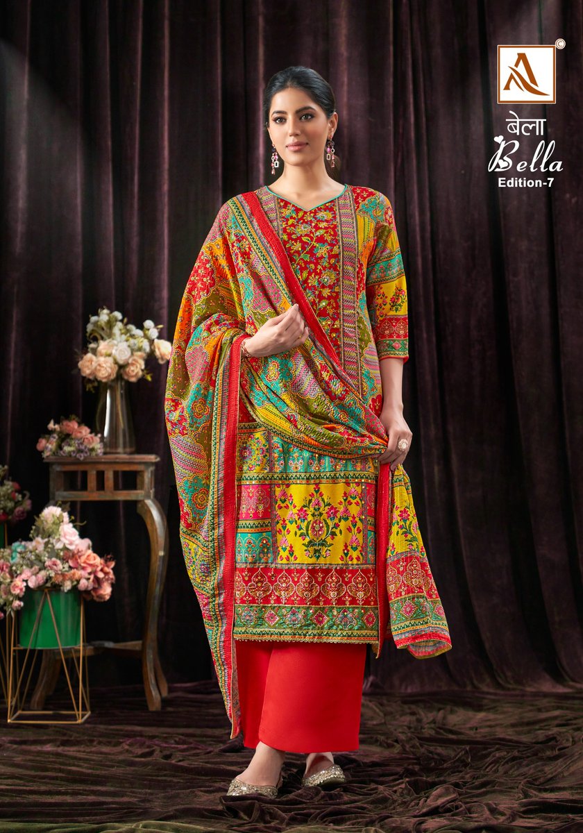 ALOK SUIT BELLA VOL-7 H-1527-001 TO H-1527-006 5