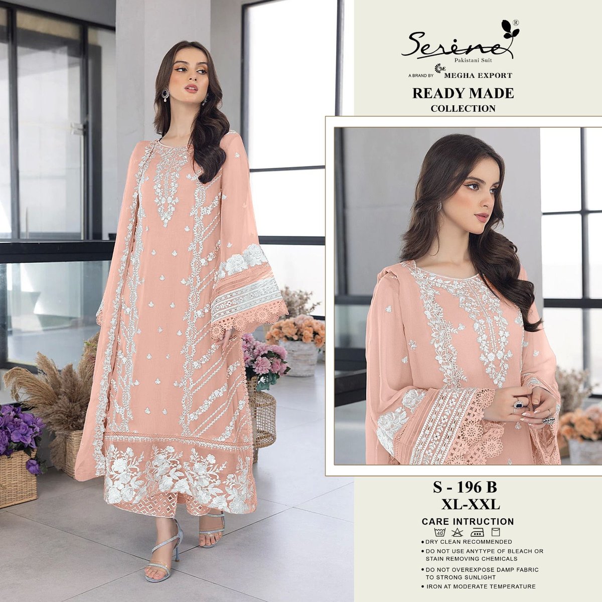Serine Pakistani Suit Ready Made Collection S-196 Colors 3