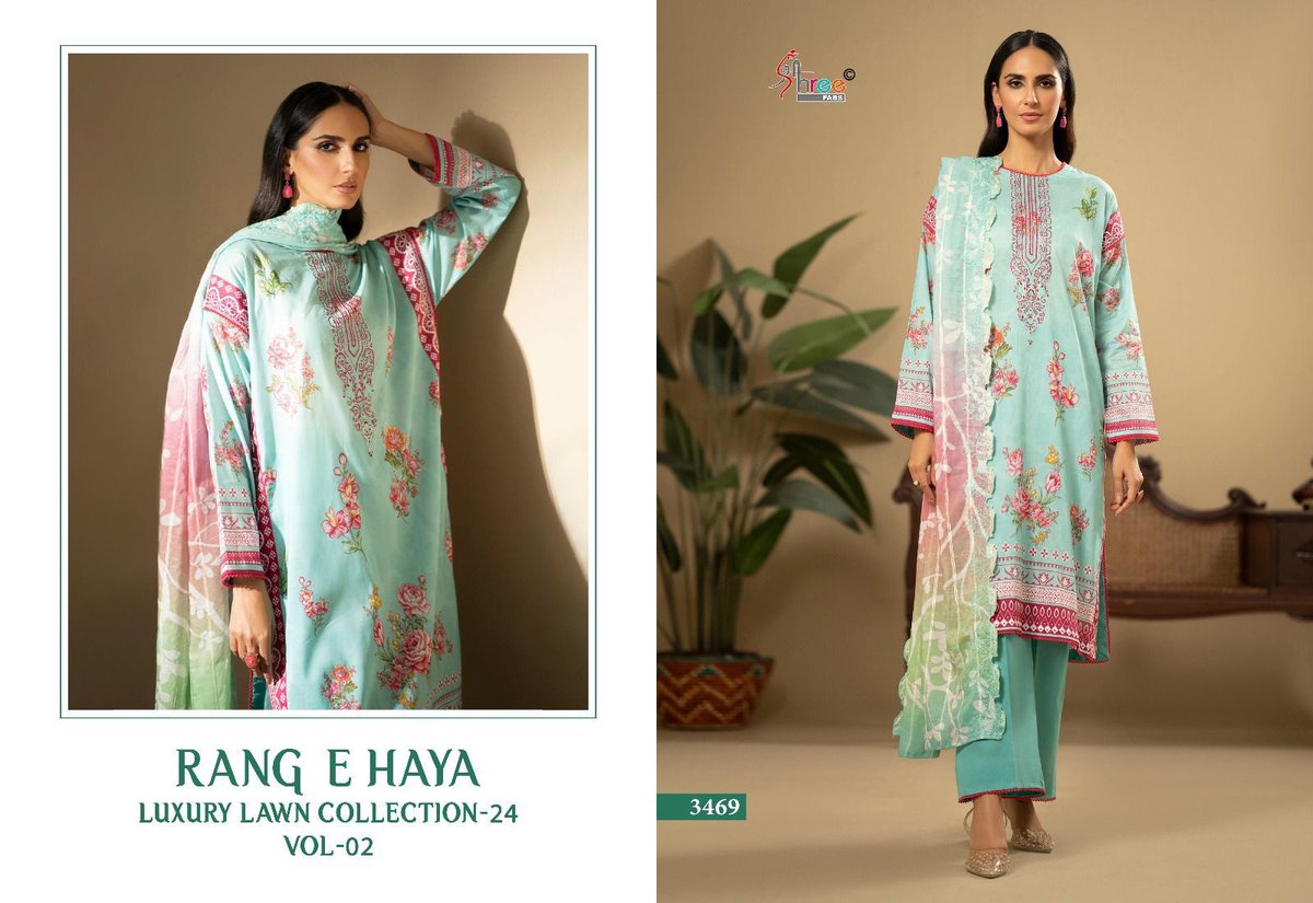 SHREE FAB RANG E HAYA LUX LAWN COLLECTION VOL-02 3464 TO 3469 6