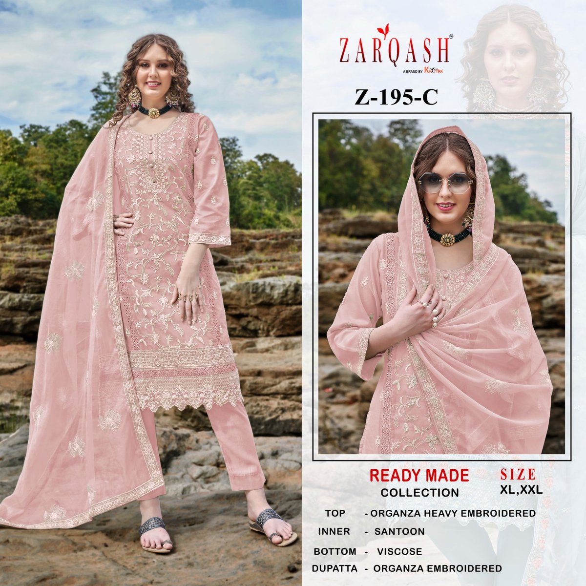 ZARQASH READYMADE COLLECTION Z-195-A TO Z-195-D 3