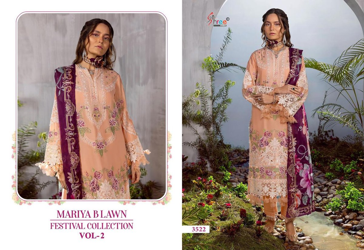 SHREE FAB MARIYA B LAWN FESTIVAL COLLECTION VOL-2 3521 TO 3526 2