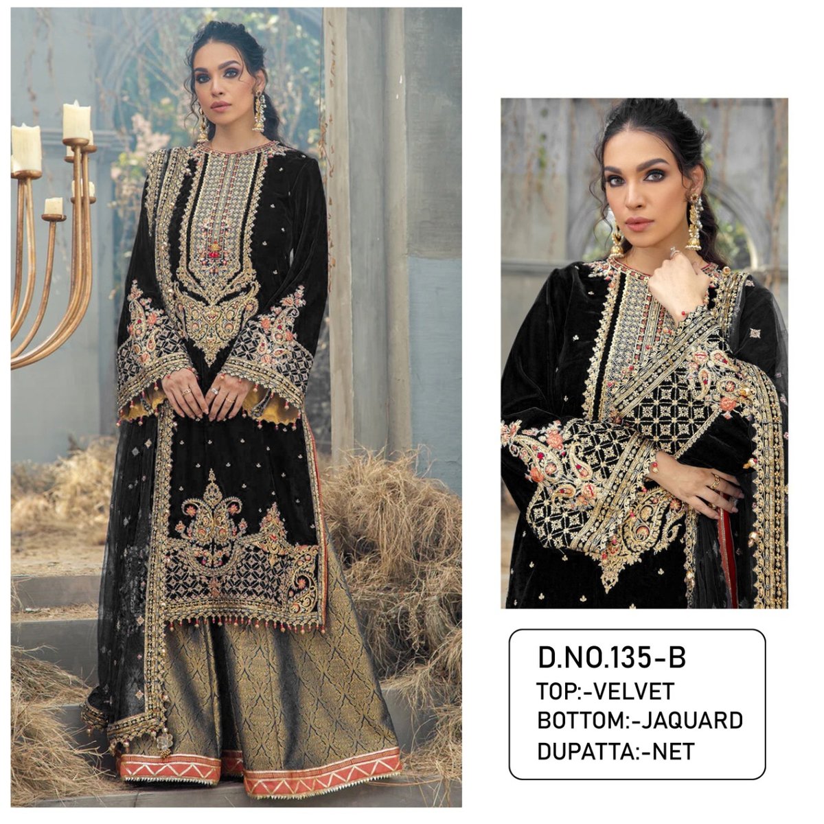 Pakistani Designer Suits KF-135 Colors 3