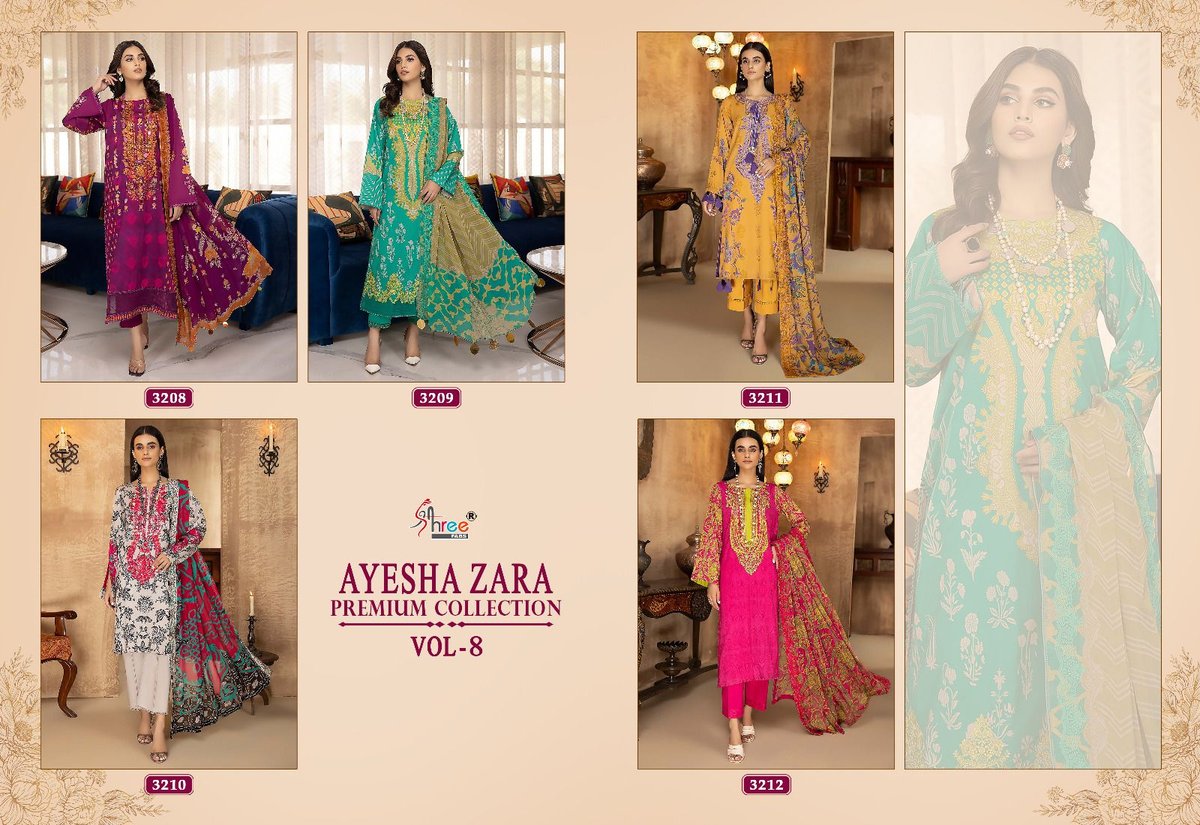 Shree Fab Ayesha Zara Premium Collection Vol-8 3208-3212 Series 6