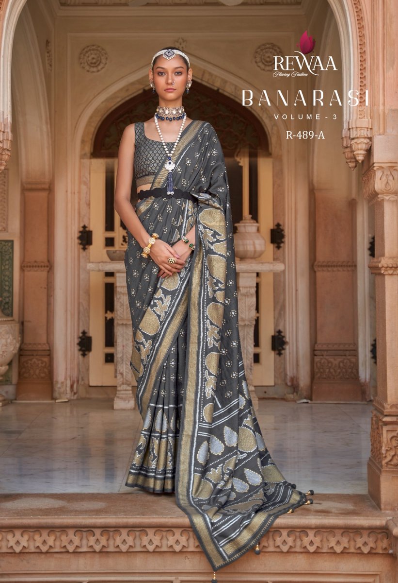 Rewaa Banarasi Vol-3 R-487  to R-489 Colors 9