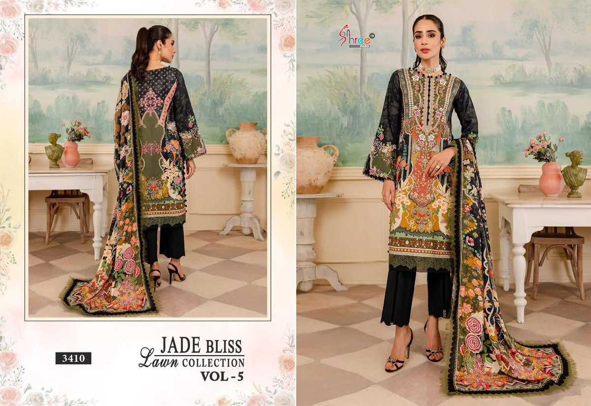 SHREE FAB JADE BLISS LAWN COLLECTION VOL-5 3405 TO 3412 6