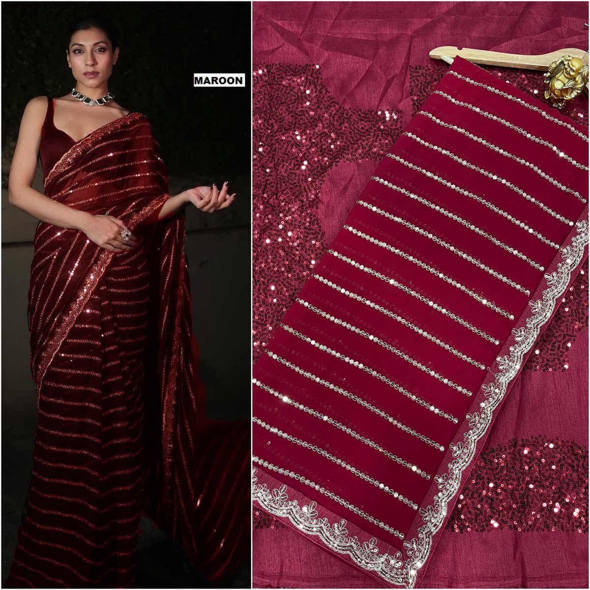 NEW TRENDING BOLLYWOOD BLOCKBUSTER SEQUINS DESIGN 3393 3
