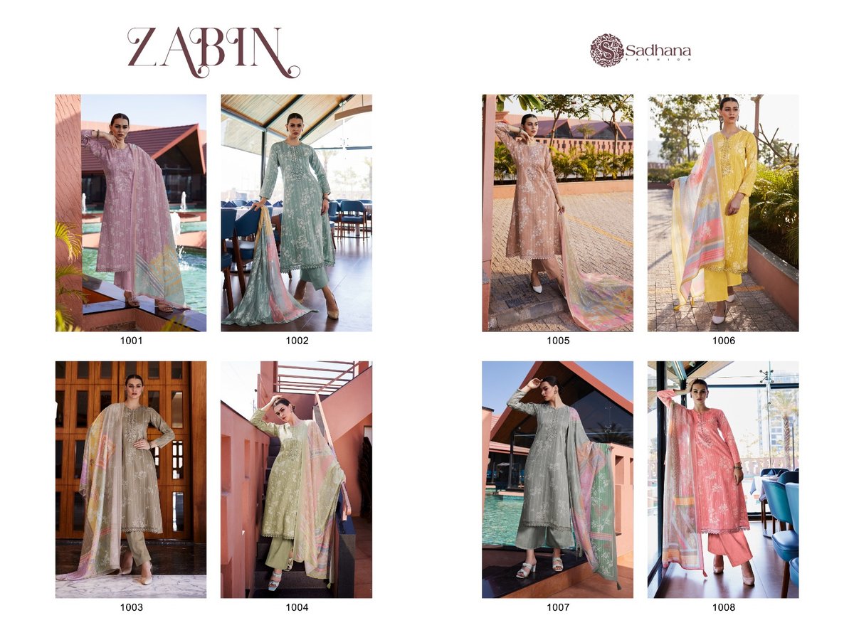 SADHANA FASHION ZABIN 1001 TO 1008 9