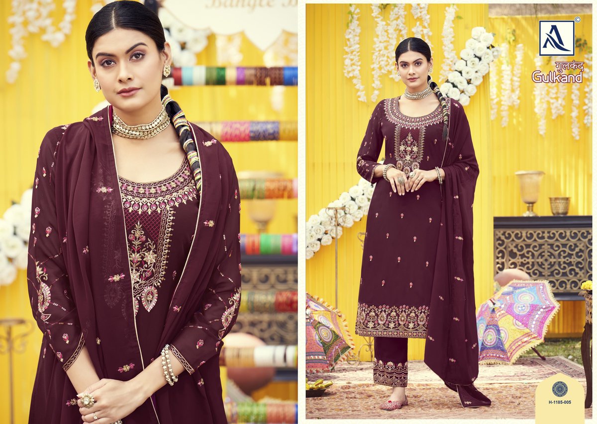 ALOK SUIT GULKAND EDITION - 2 H-1185-001 TO H-1185-006 5