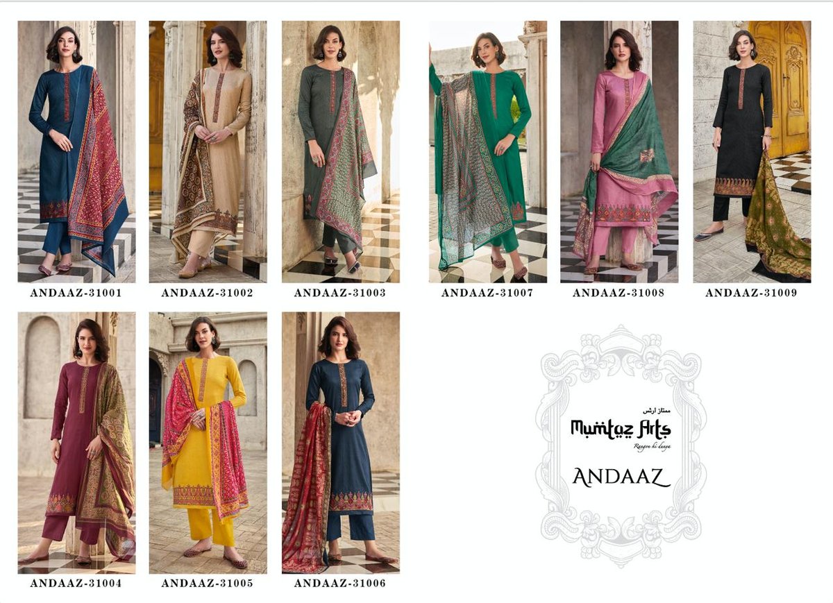 MUMTAZ ARTS ANDAAZ 31001 TO 31009 10