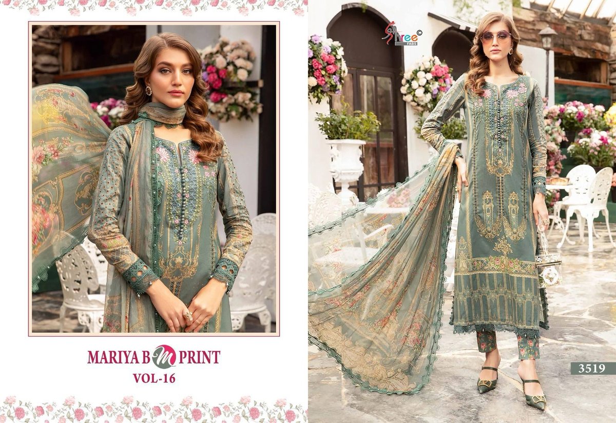 SHREE FAB MARIA B M PRINTS VOL-16 3512 TO 3519 8