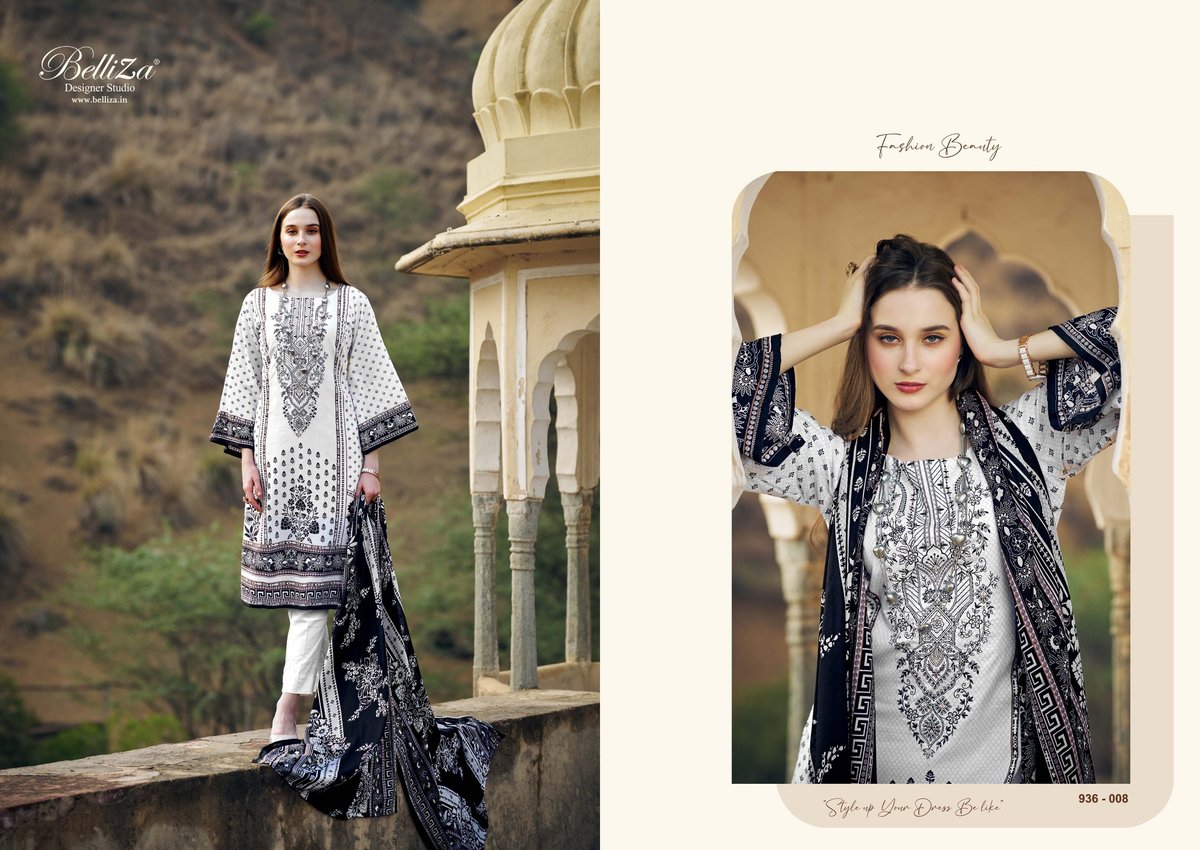 BELLIZA DESIGNER NAIRA BLACK AND WHITE-2 936-001 TO 936-008 8