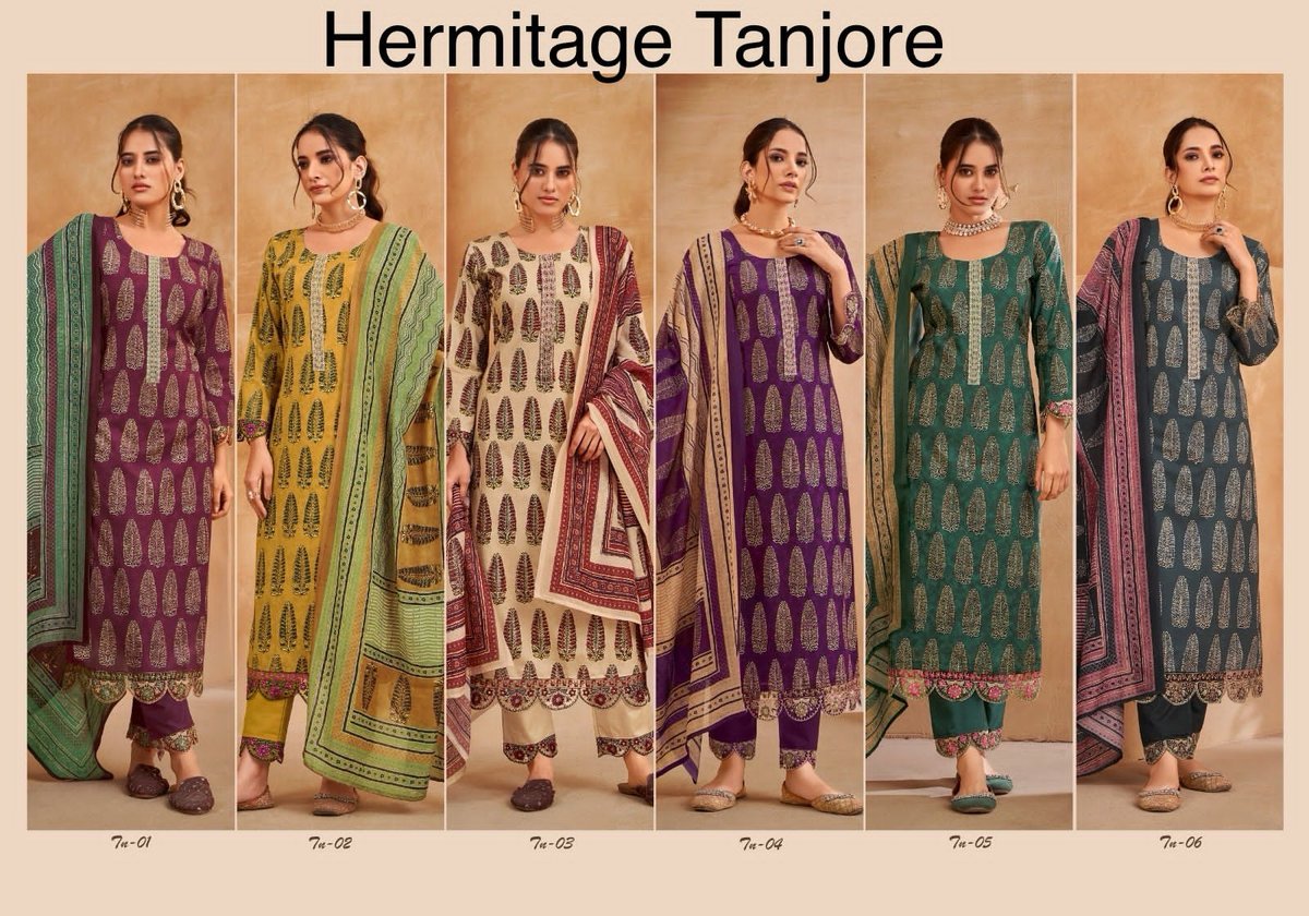 HERMITAGE CLOTHING TANJORE TA 01 TO TA 06 SERIES 7
