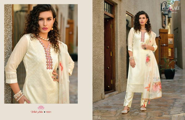 LILY & LALI WHITE LOTUS 16301 TO 16306