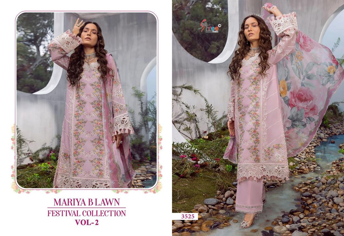 SHREE FAB MARIYA B LAWN FESTIVAL COLLECTION VOL-2 3521 TO 3526 5