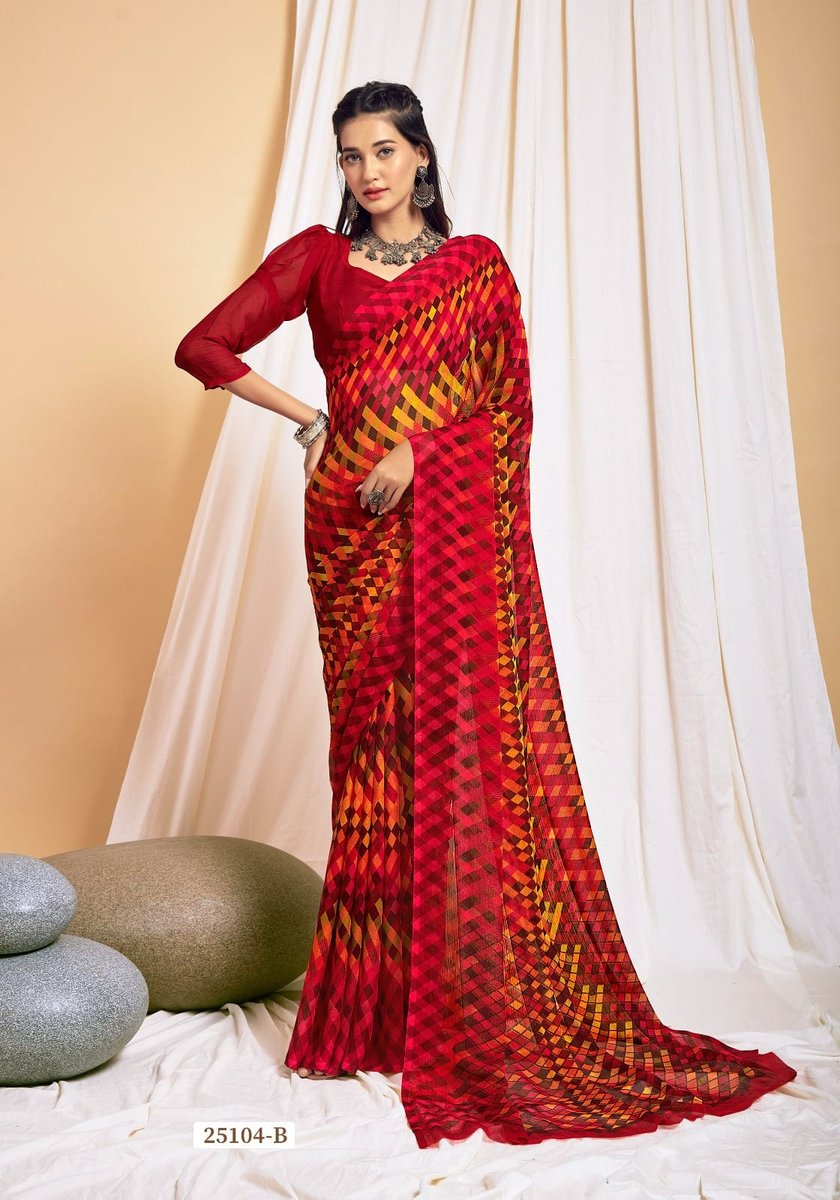 Ruchi Saree Star Chiffon 125nd Edition 25101-25106 Series 8