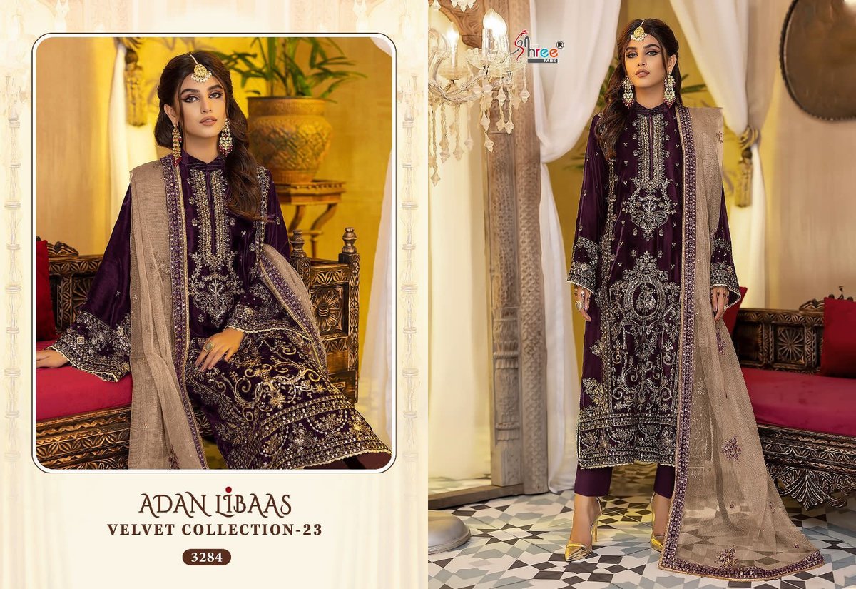 Shree Fab Adan Libaas Velvet Collection 3280-3285 Series 5