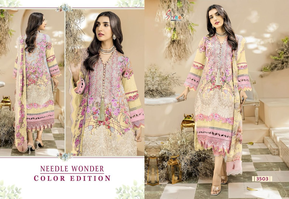 SHREE FAB NEEDLE WONDER COLOUR EDITION 3501 TO 3504 3