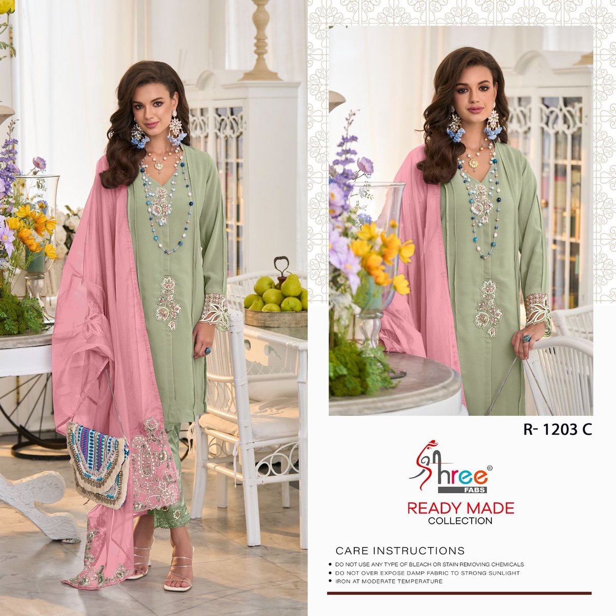 SHREE FAB READY MADE COLLECTION R-1203-A TO R-1203-D 3