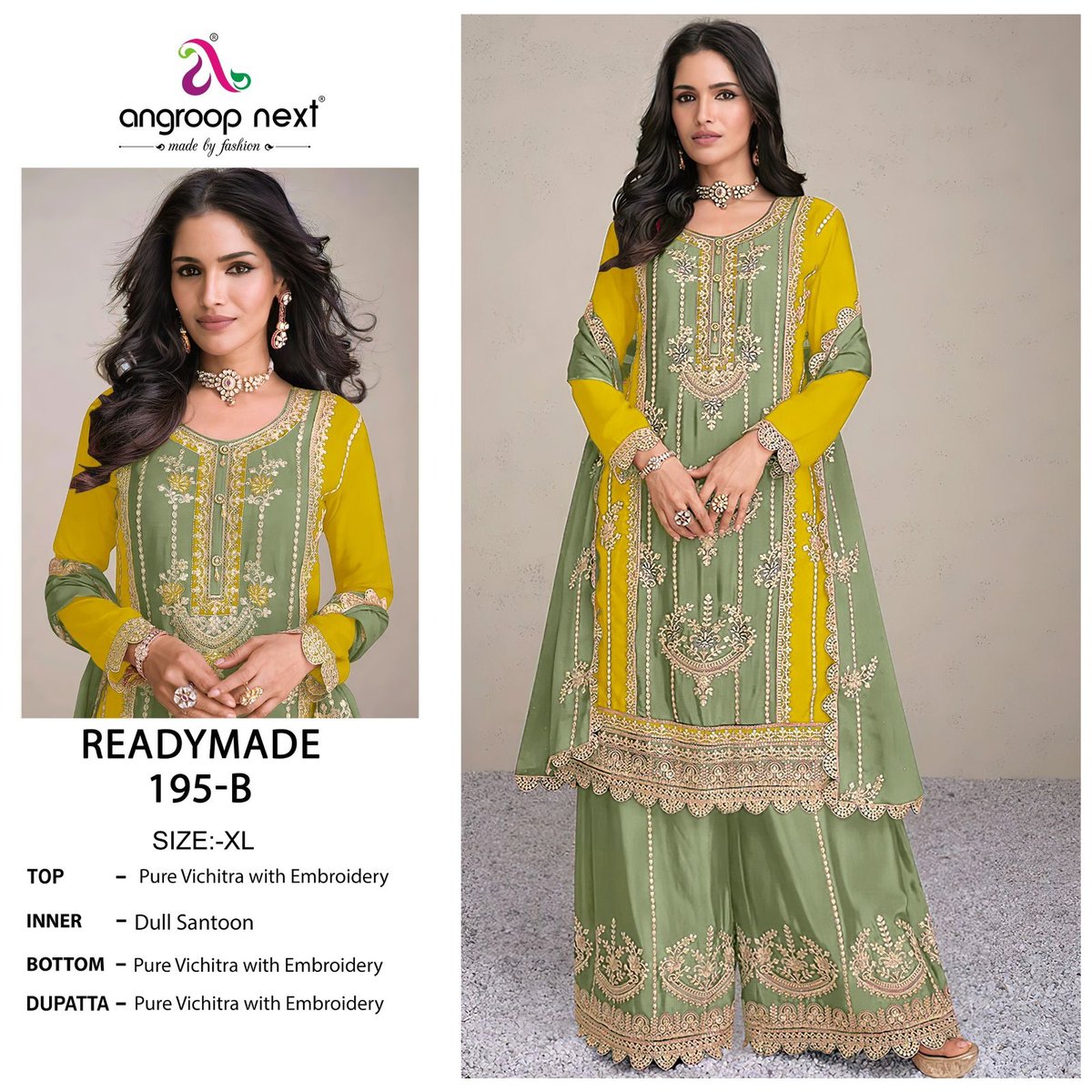 ANGROOP READYMADE COLLECTION 195-A TO 195-C 2