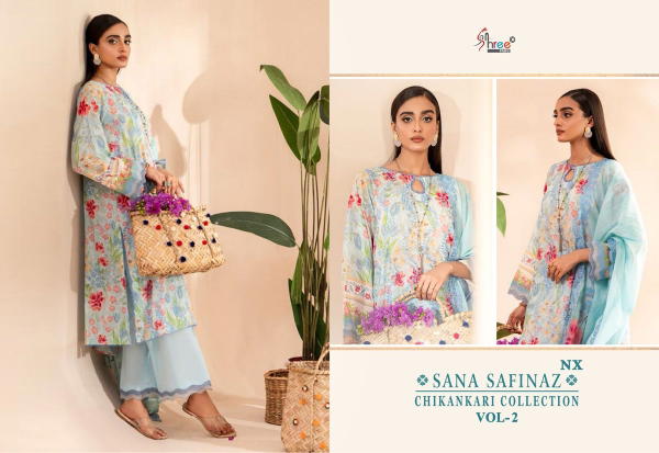 SHREE FABS SANA SAFINAZ CHIKANKARI COLLECTION VOL-02 3293 TO 3296