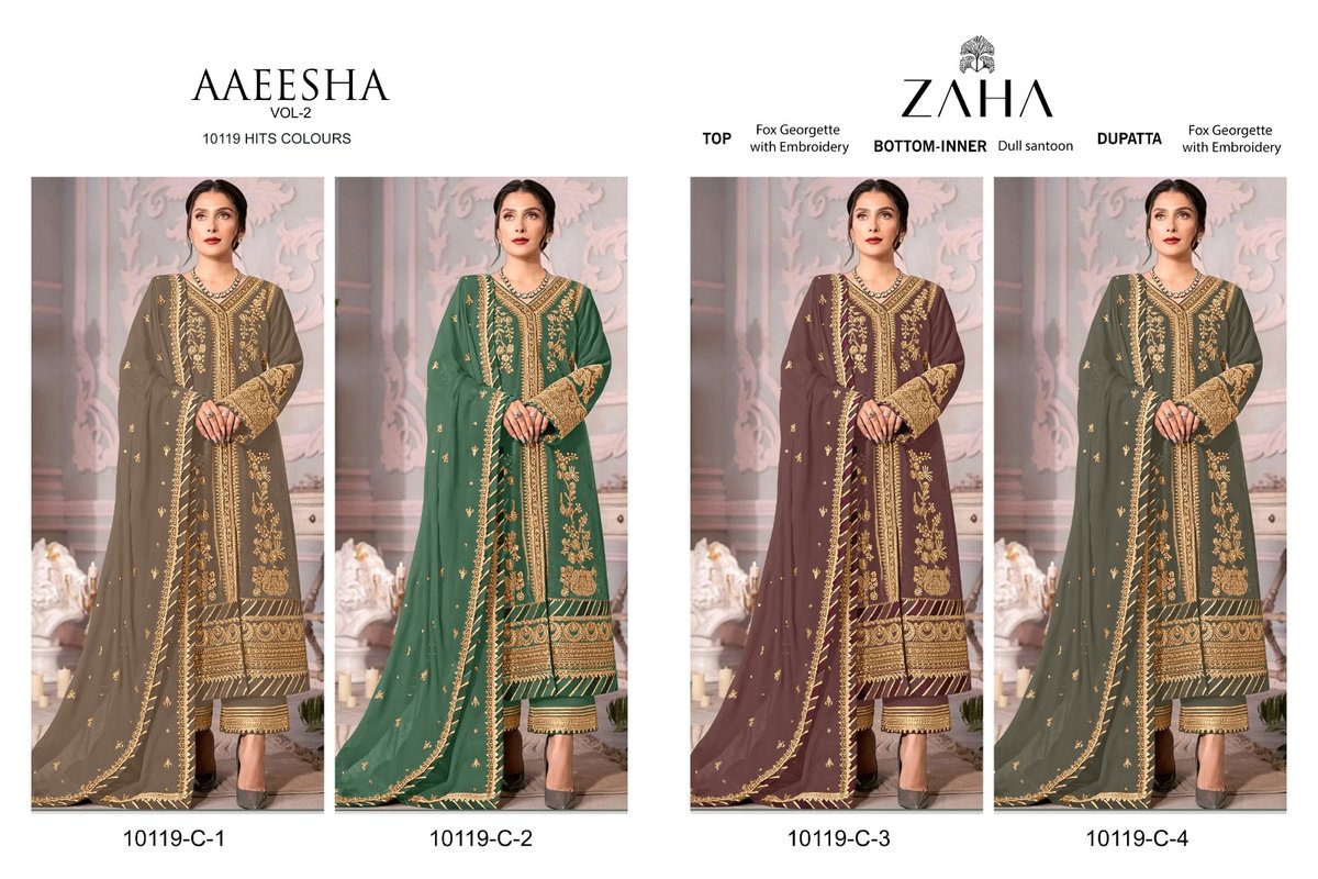 ZAHA AAEESHA-VOL-2 10119-C-1 TO 10119-C-4 5