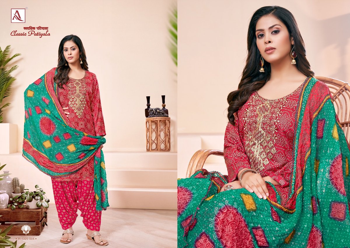 ALOK SUIT CLASSIC PATIYALA H-1320-001 TO H-1320-008 4