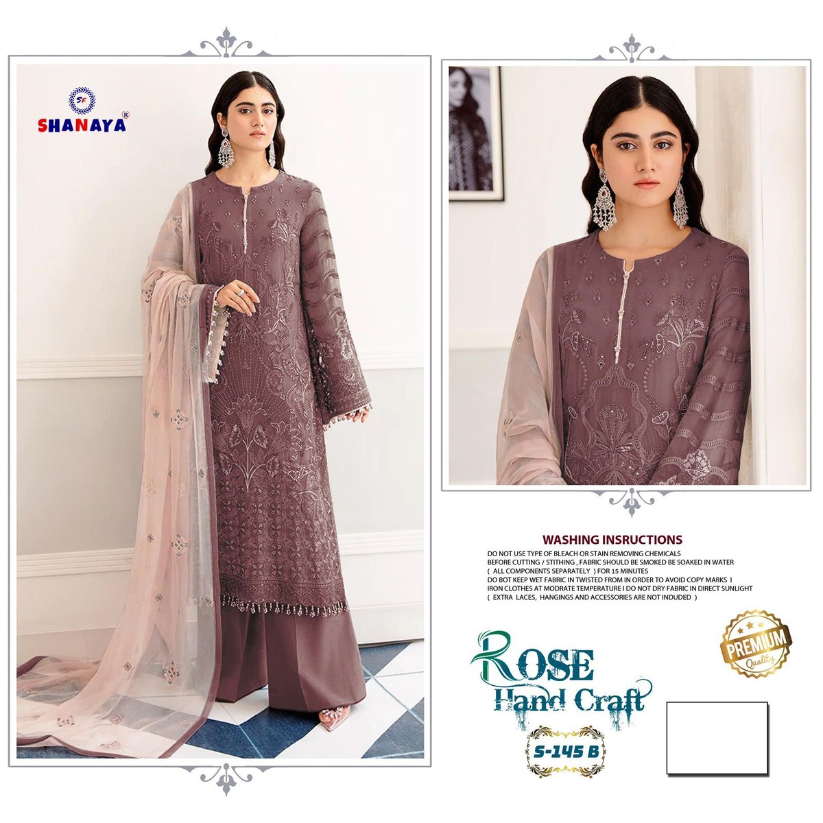SHANAYA ROSE HAND CRAFT S-145-A TO S-145-D 2