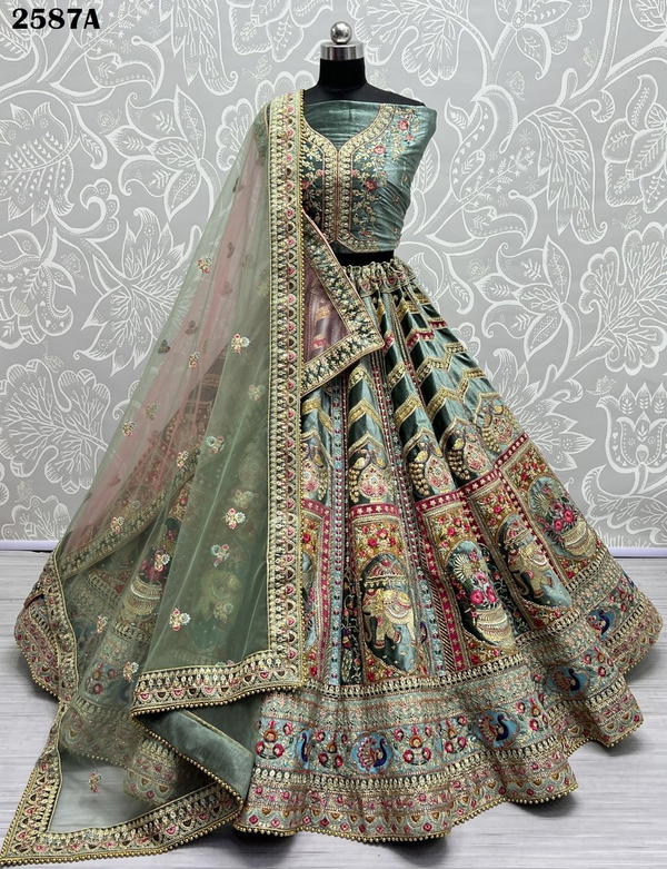Anjani Art Bridal Lehenga Choli 2587 Colors