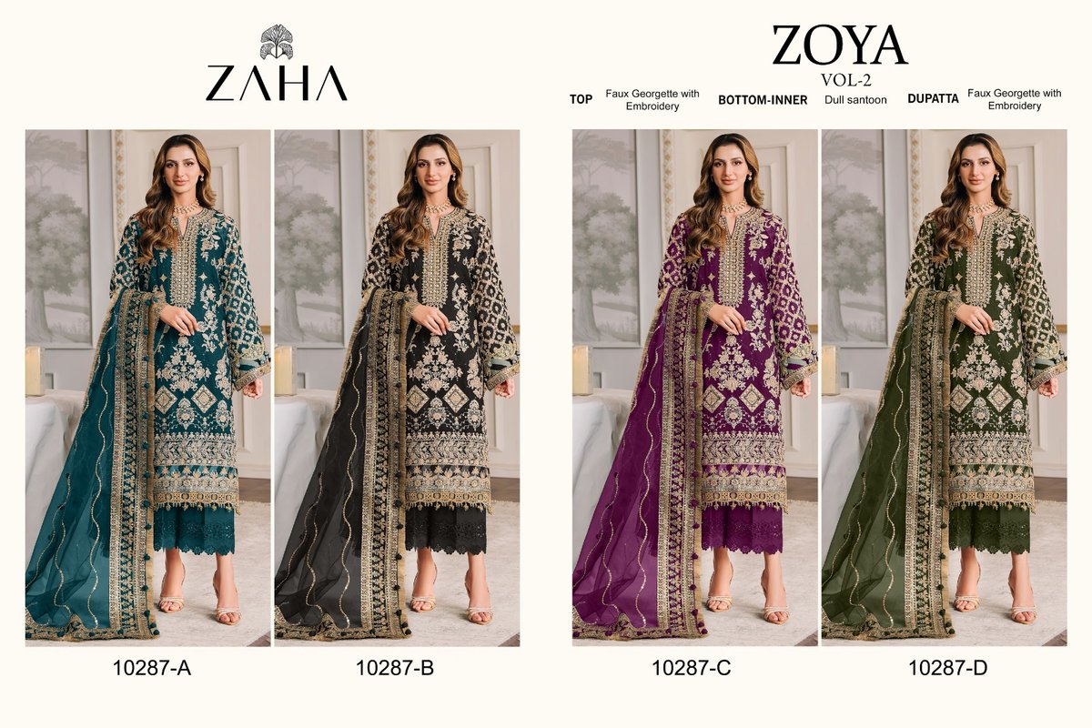 ZAHA ZOYA VOL-2 10287-A TO 10287-D 5