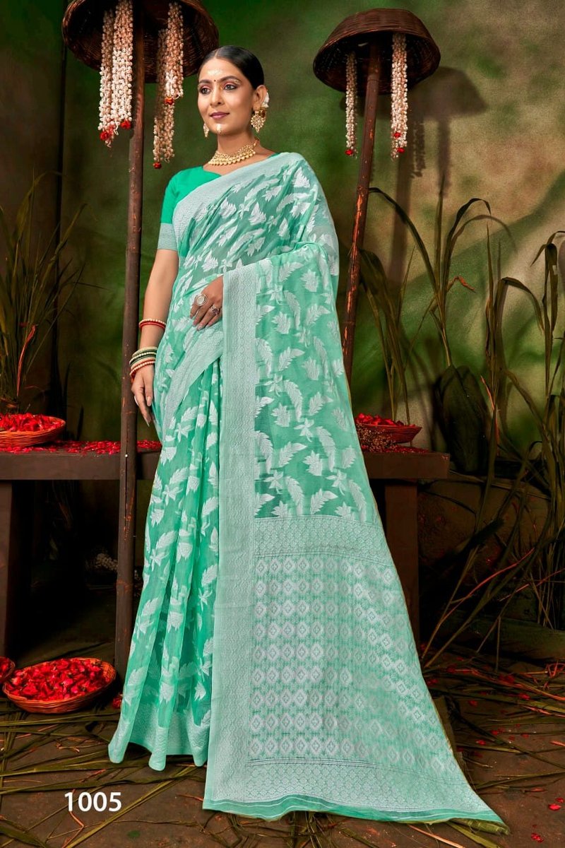 SAROJ SAREE OCEAN COTTON VOL-1 1001 TO 1006 5