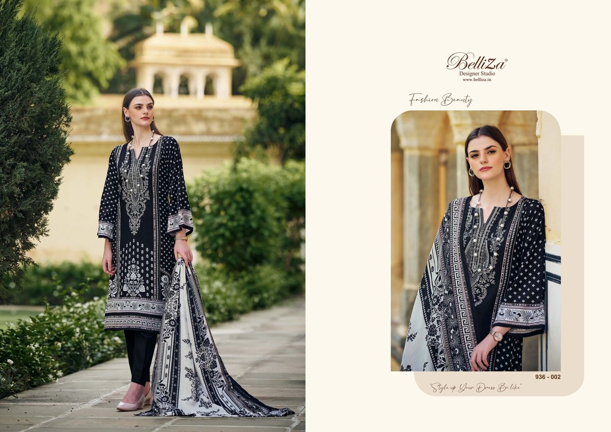 BELLIZA DESIGNER NAIRA BLACK AND WHITE-2 936-001 TO 936-008 2