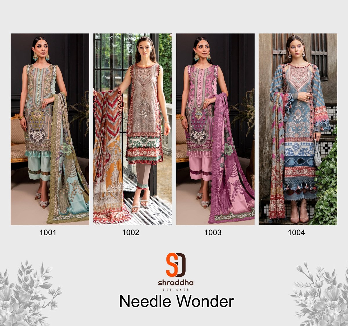 SHARADDHA DESIGNER NEEDLE WONDER VOL-01 1001 TO 1004 5