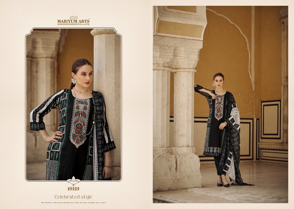 MARIYUM ARTS BLACK & WHITE 95001 TO 95006 5
