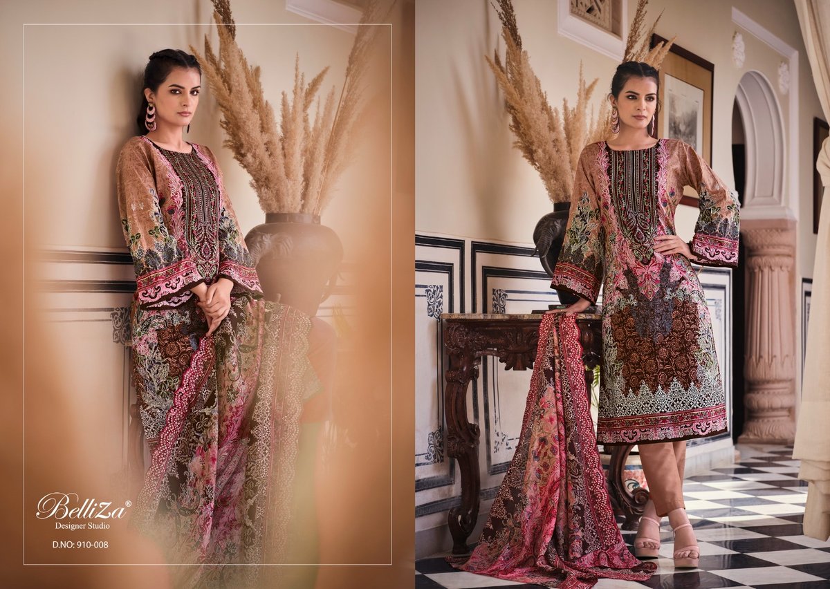 BELLIZA DESIGNER GUZARISH VOL-7 910-001 TO 910-008 8
