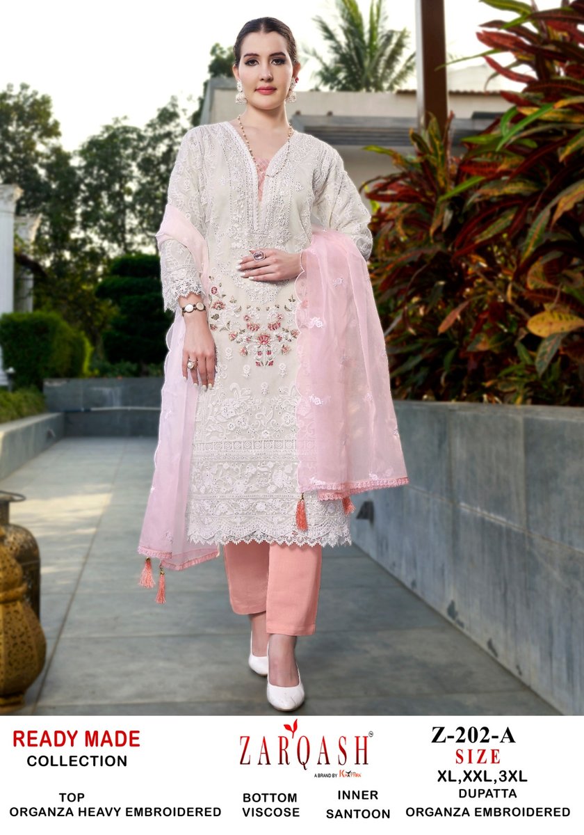 ZARQASH READYMADE COLLECTION Z-202-A TO Z-202-D 1