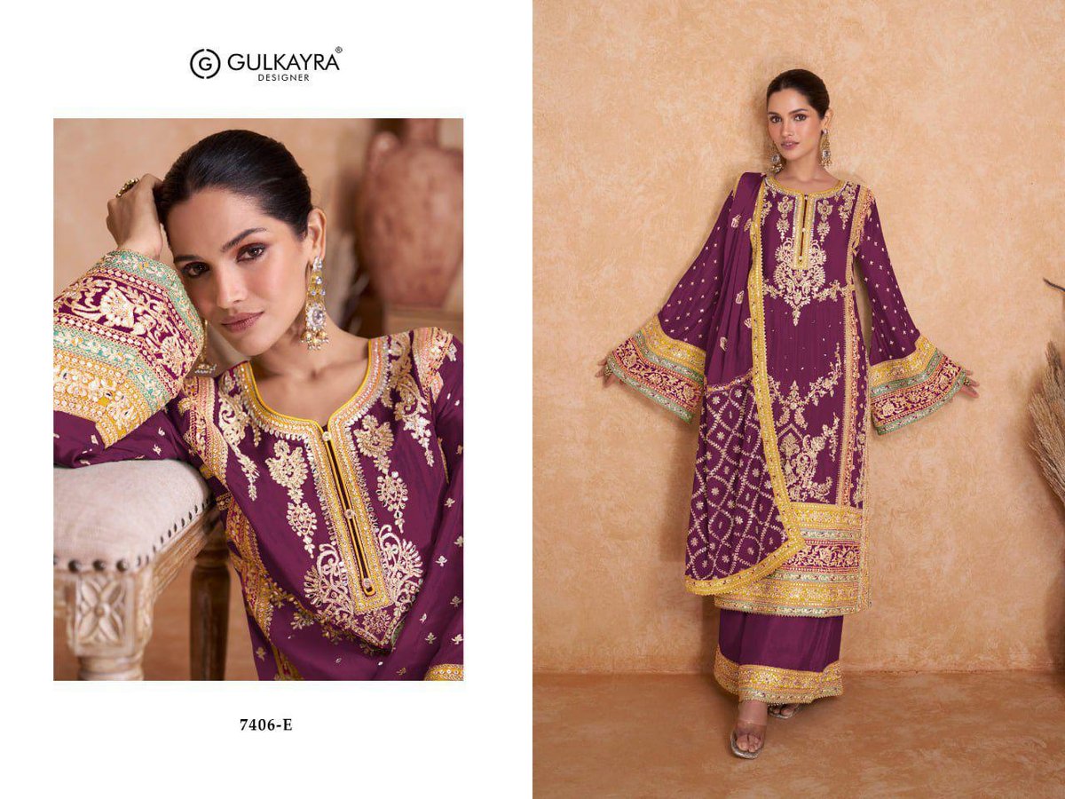 GULKAYRA DESIGNER VEDIKA 7406-A TO 7406-H 5