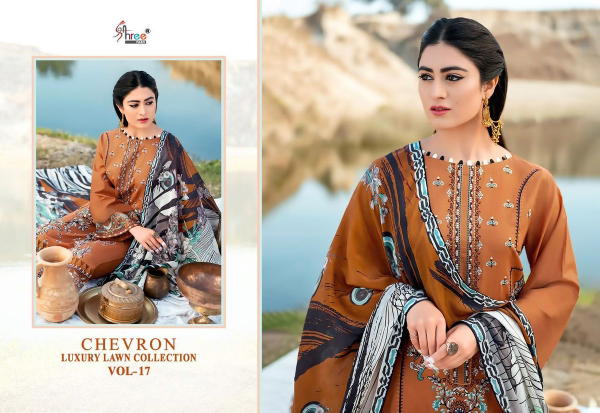 Shree Fab Chevron Luxury Lawn Collection Vol-17 3166-3173 Series