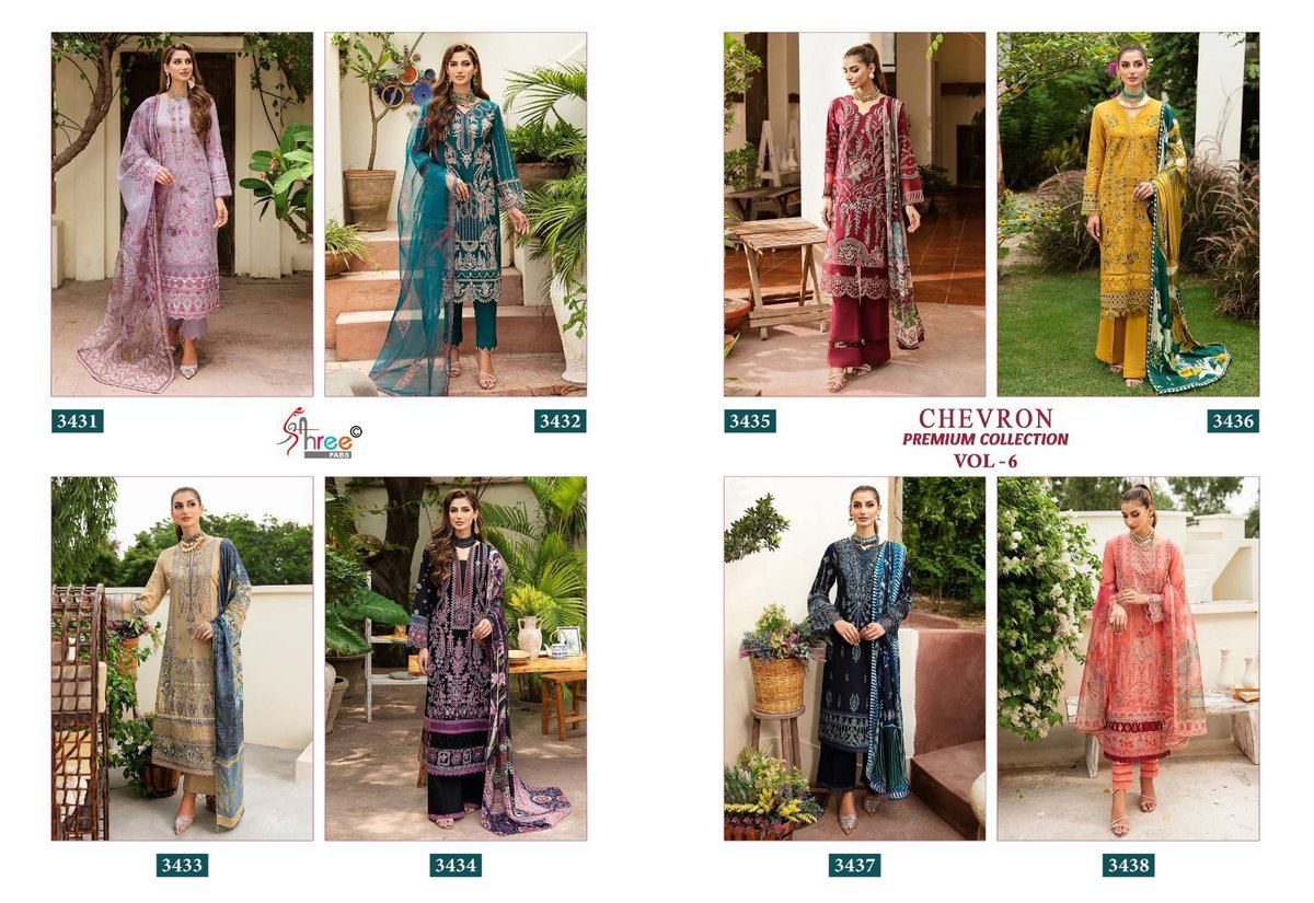 SHREE FAB CHEVRON PREMIUM COLLECTION VOL-06 3431 TO 3438 9